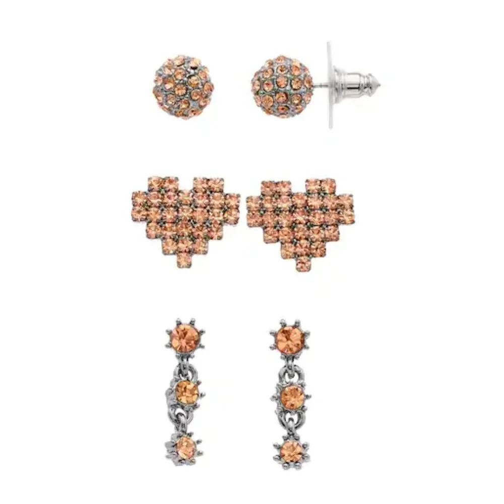 Simply Vera Vera Wang 3-pair Heart Earrings